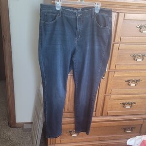 W62 Women's Skinny Jeans in Dark Blue Wash - Stretch Slim Fit